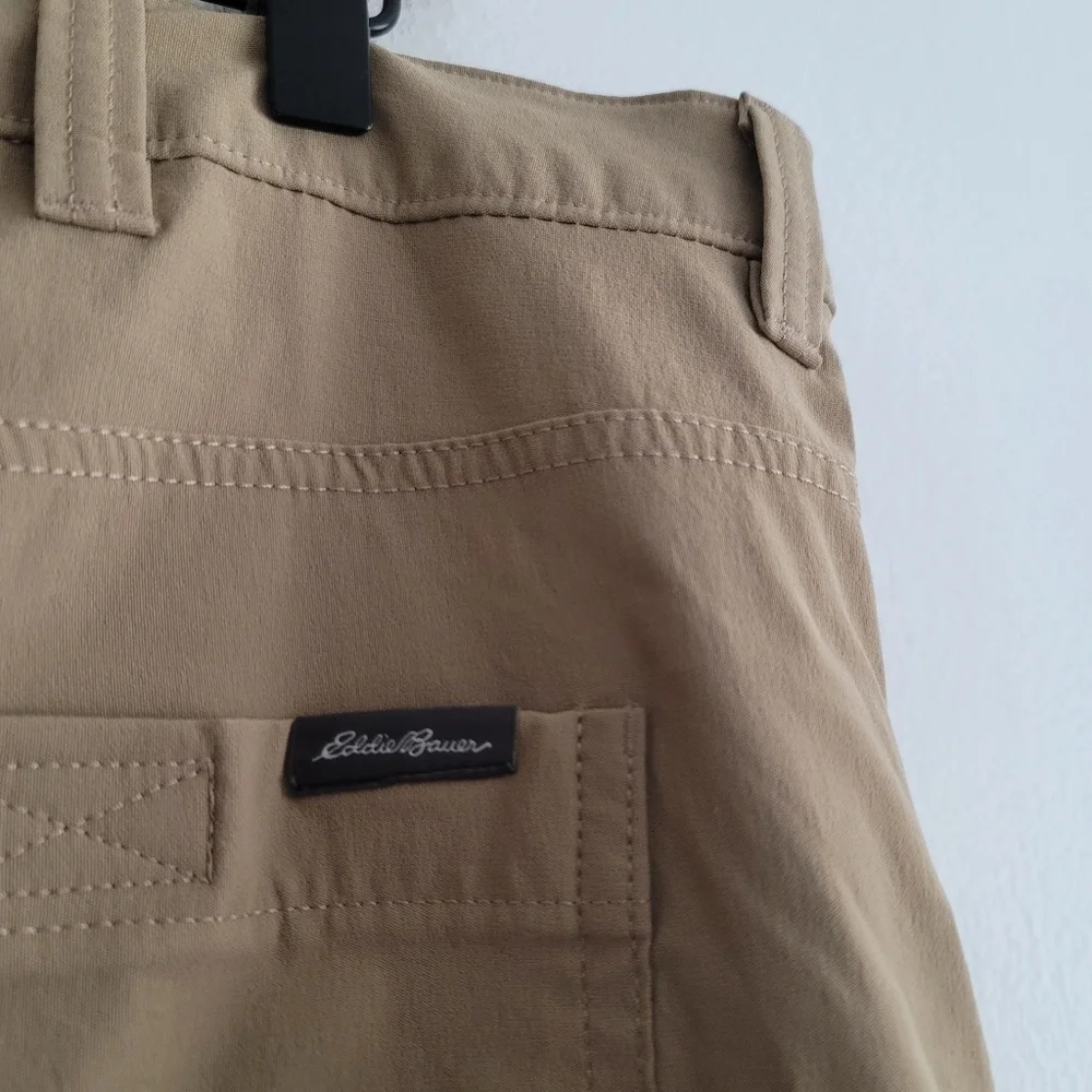 Eddie Bauer Men's Convertible Tech Pants Khaki‎ Nylon Stretch Hiking 40x30